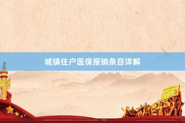 城镇住户医保报销条目详解