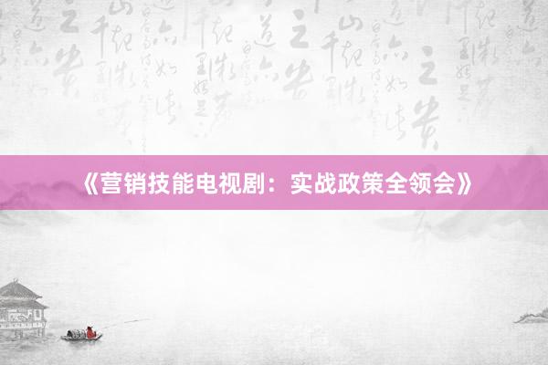 《营销技能电视剧：实战政策全领会》